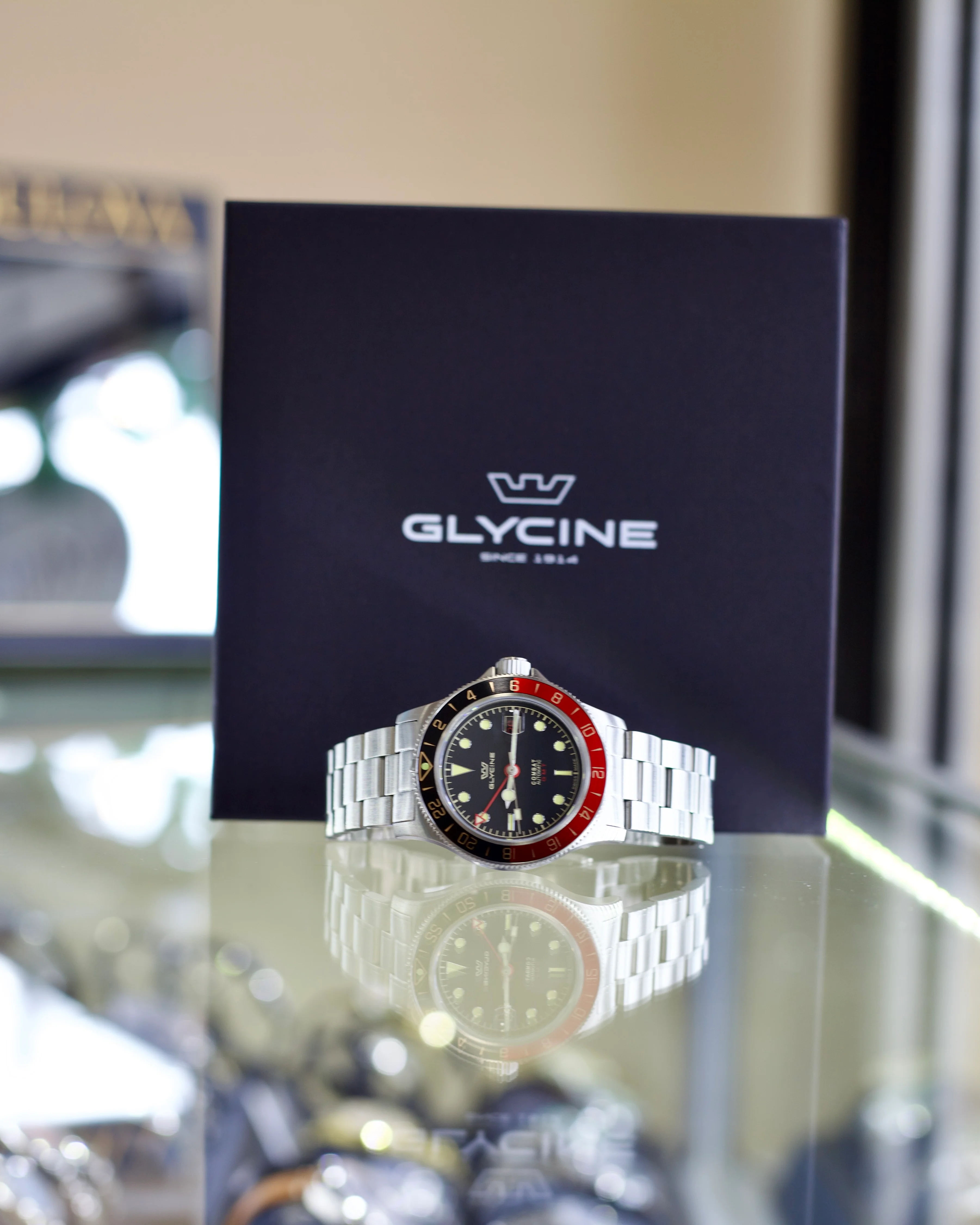 2024 Glycine Combat SUB 42 Sports GMT Black/Red GL0380 42mm - Image 6