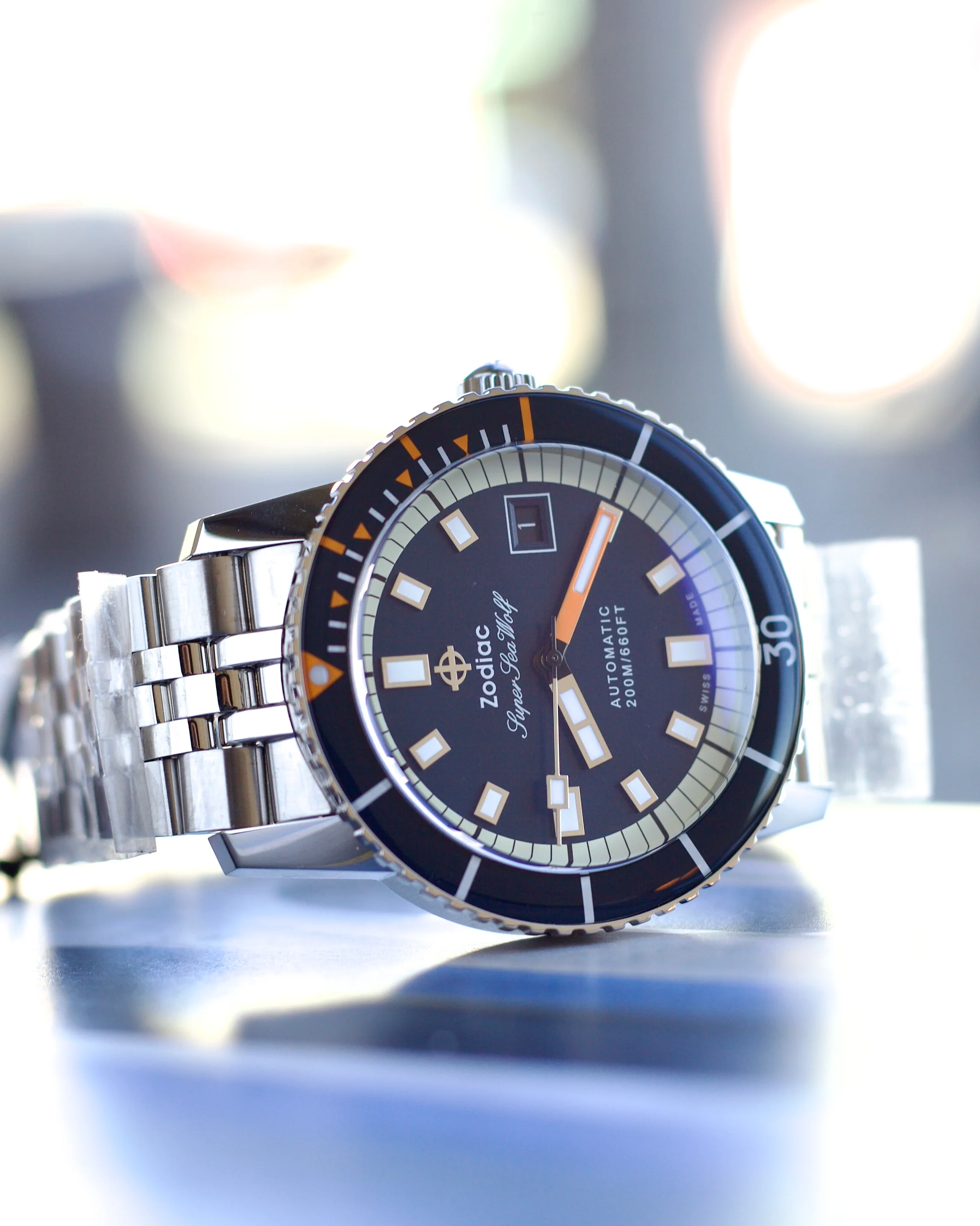 2024 Zodiac Super Sea Wolf Blue & Steel Bracelet ZO9266 40mm - Image 5