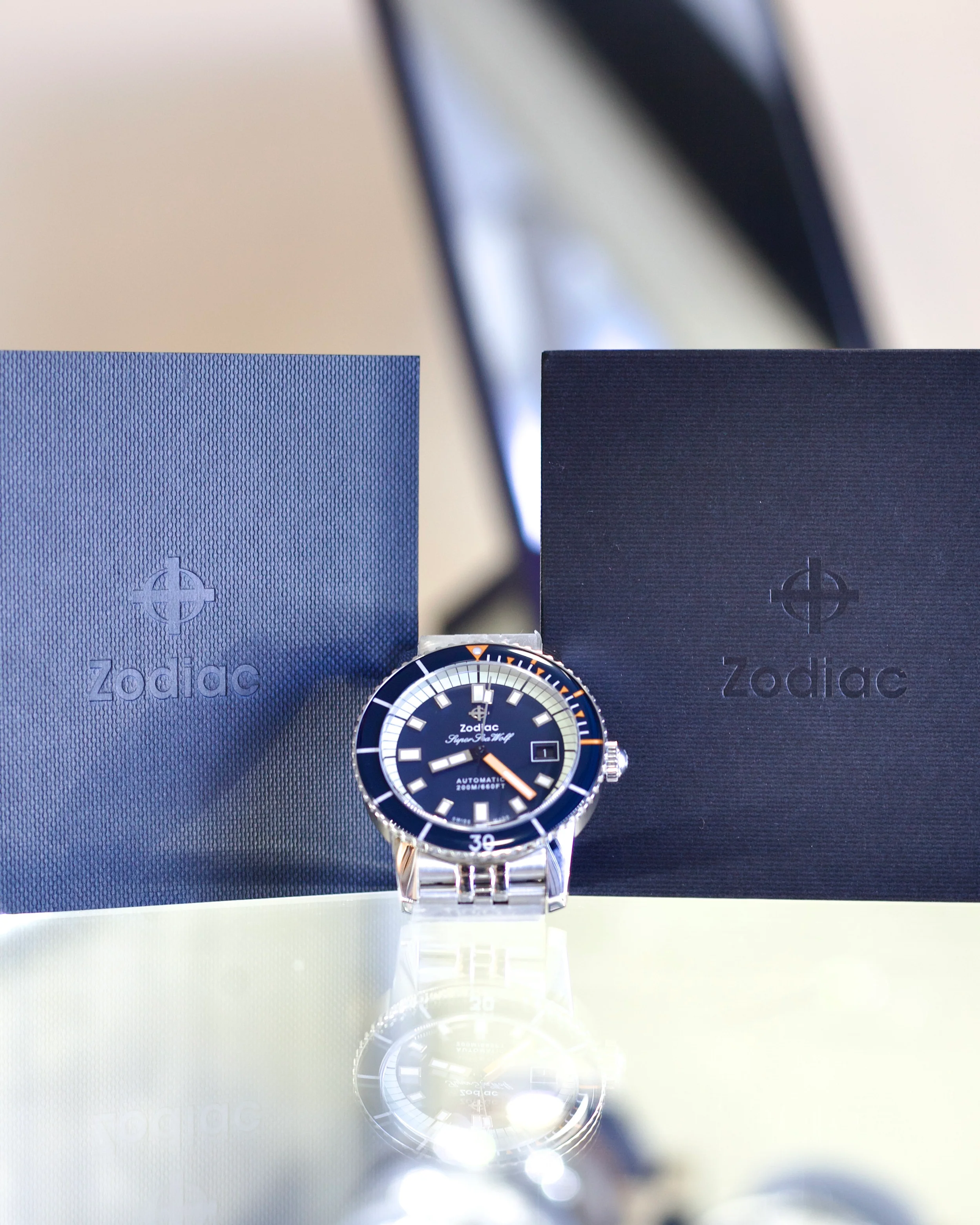 2024 Zodiac Super Sea Wolf Blue & Steel Bracelet ZO9266 40mm - Image 6