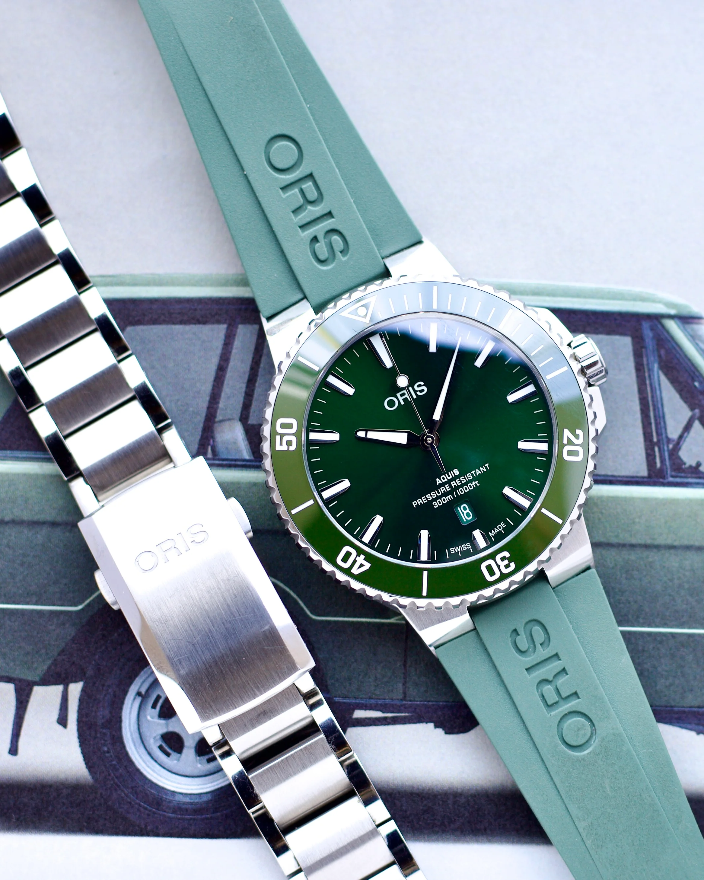 2025 Oris Aquis Date Reference 01 733 7789 4157-07 8 23 04PEB 43.5mm