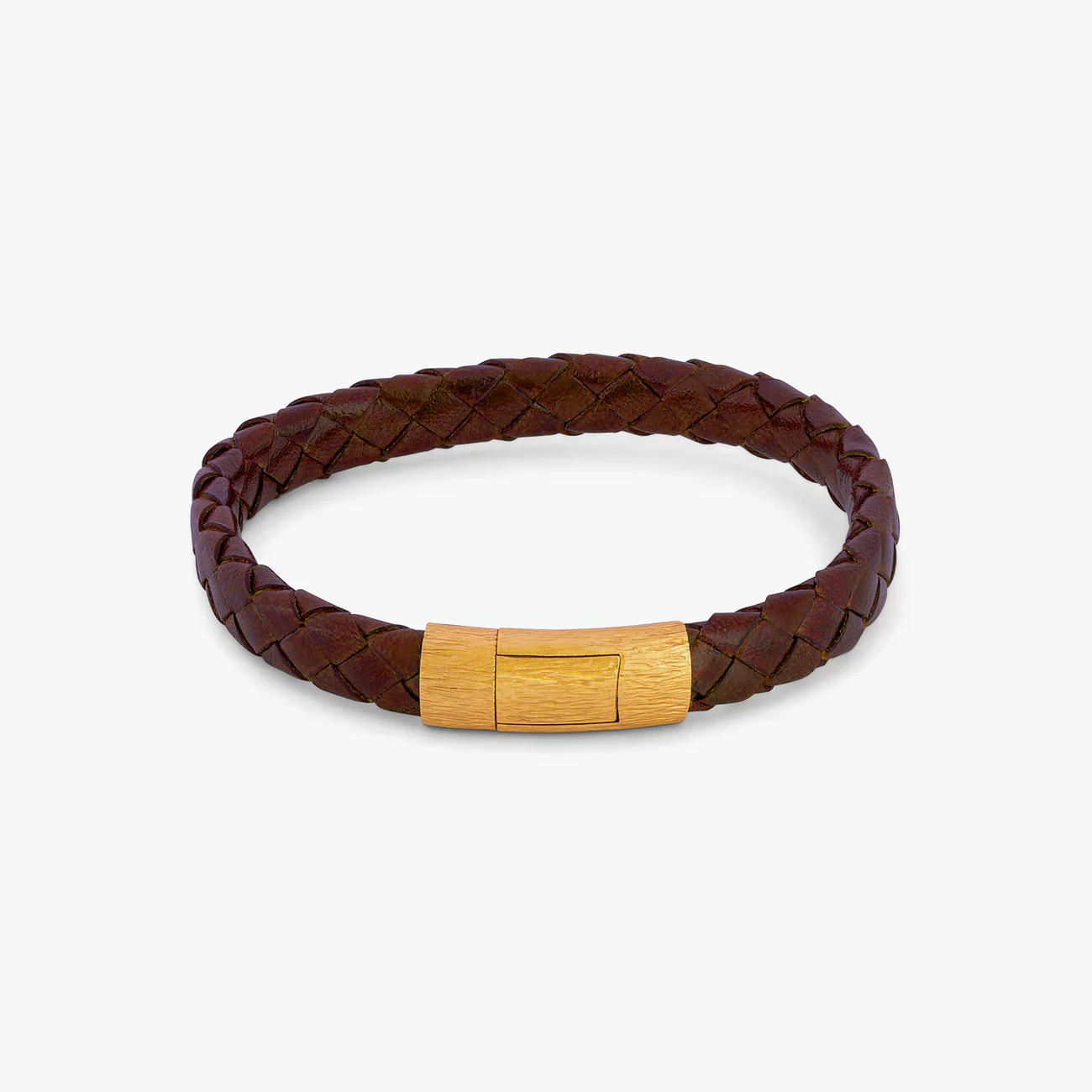 TATEOSSIAN Brown Yellow Gold Plated Graffiato Oval Bracelet BR3299 L