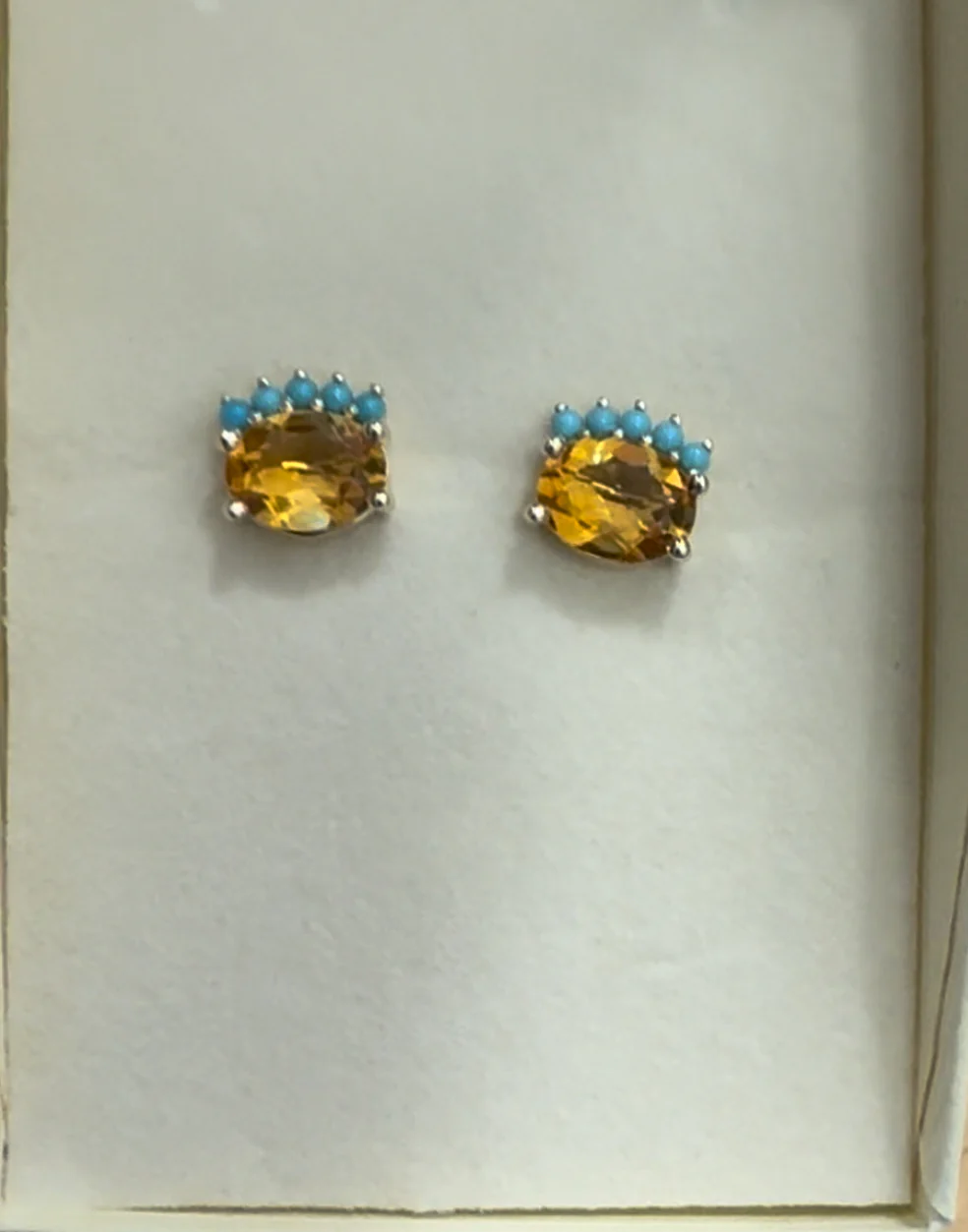 Citrine and Turquois Earings