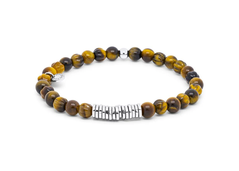 TATEOSSIAN Classic Discs bracelet with tiger eye and sterling silver BL0202 M