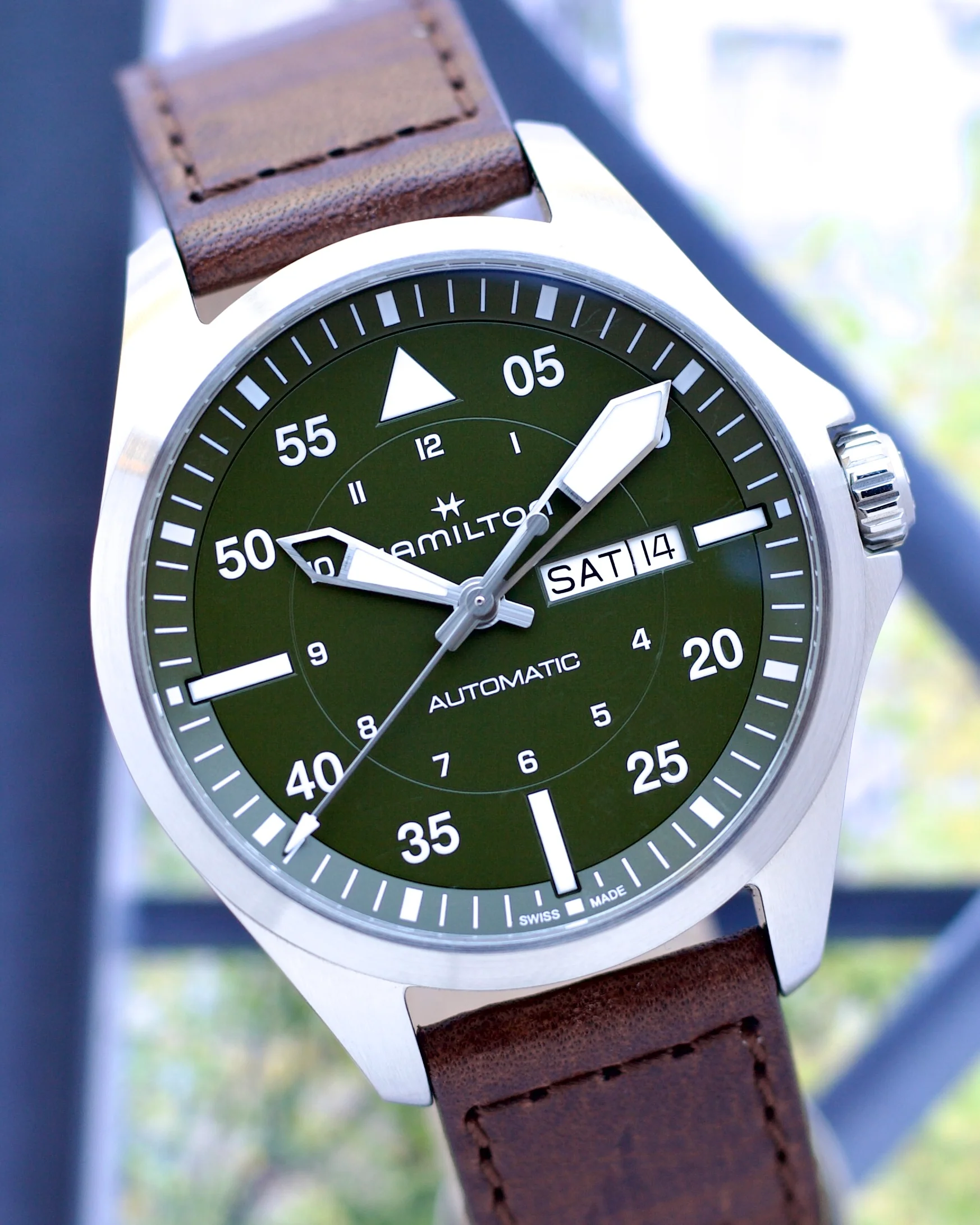 2024 Hamilton Khaki Aviation Pilot Day Date Auto Automatic H64635560 42mm