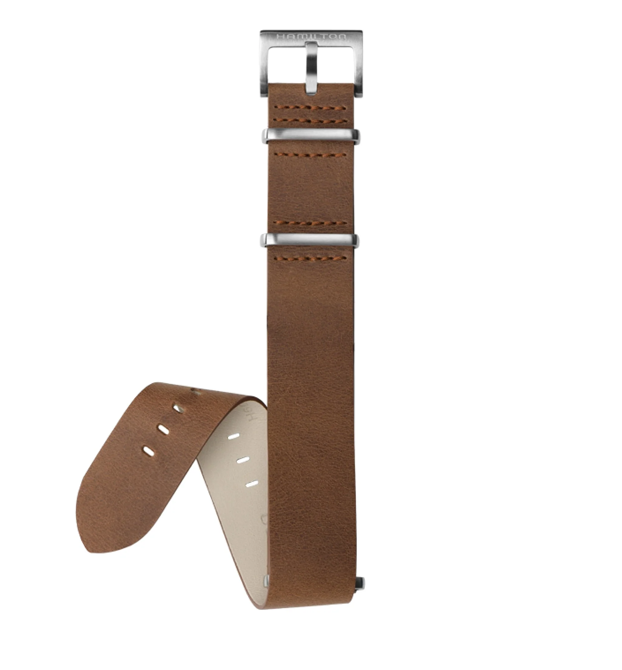 Hamilton KHAKI AVIATION BROWN STRAP 22MM H690.765.115