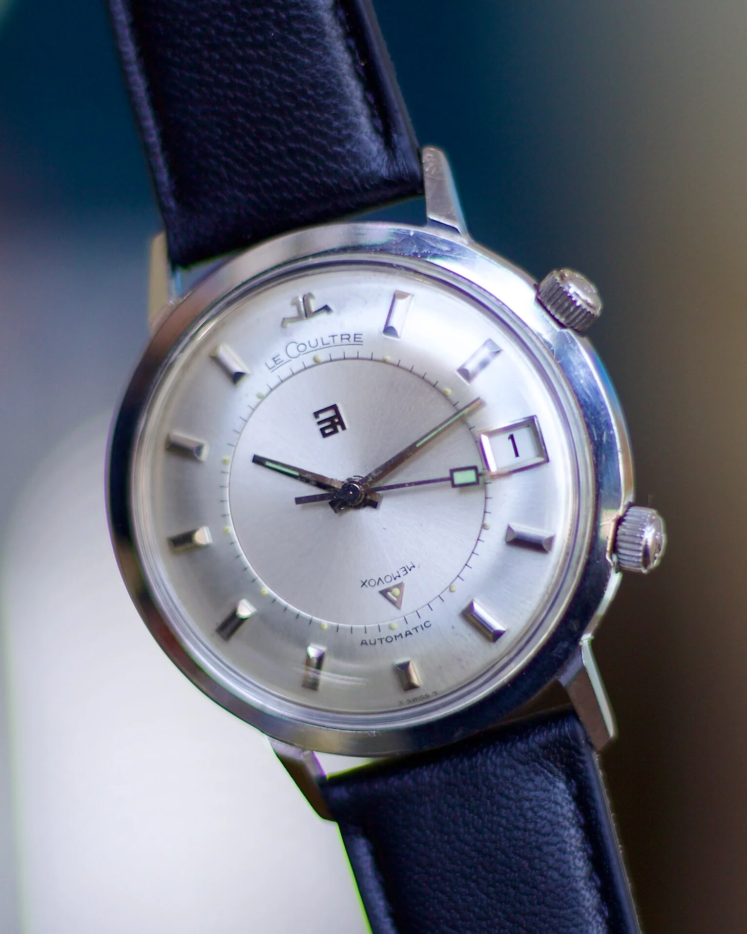 1970's Le Coultre Memovox Alarm Automatic Date Cal 916 LeC on Dial 37mm