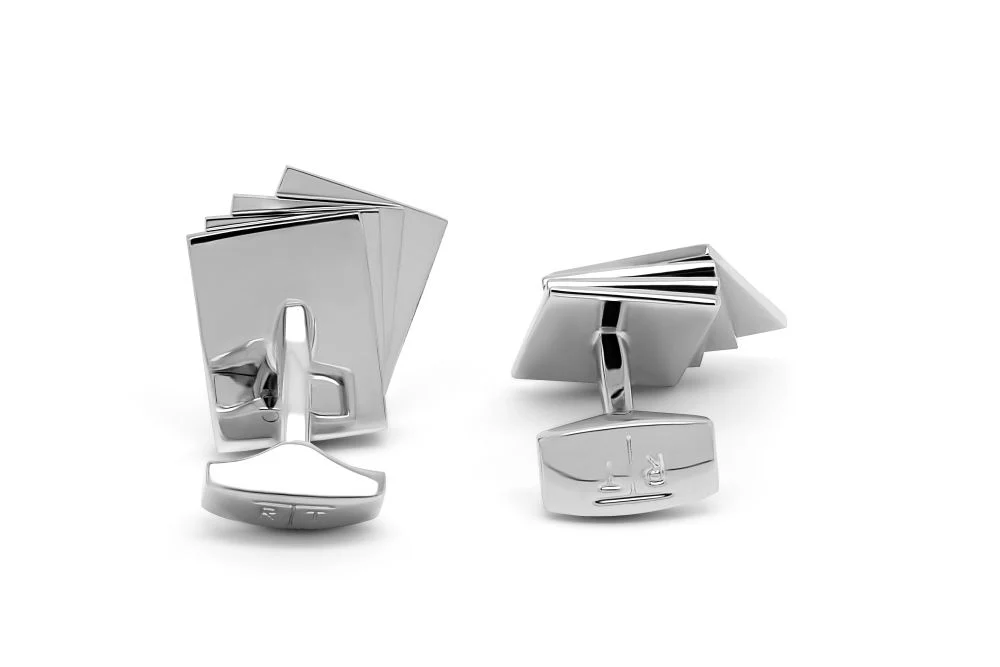 TATEOSSIAN Playing Card Cufflinks in Palladium Plated REF CL6837 - Image 2