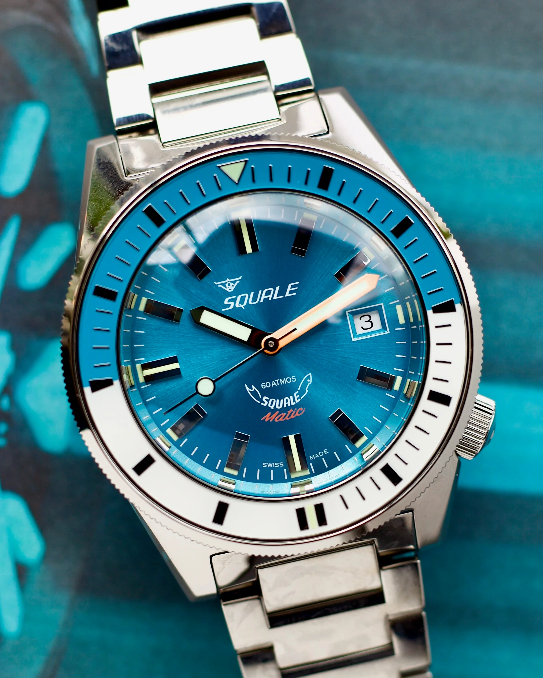 2025 SQUALE 60 ATMOS MATIC Light Blue MATICXSE.ME22 44MM