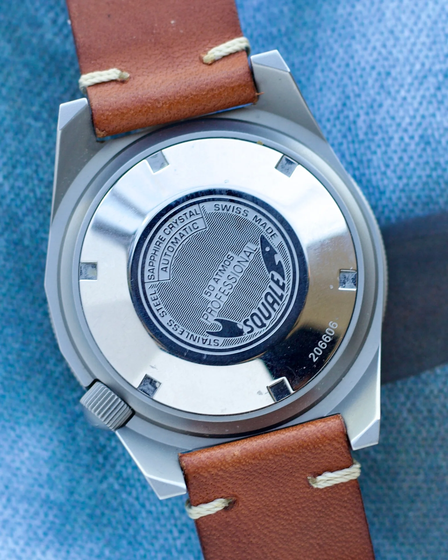 2024 SQUALE 1521 Blue Blasted Leather REF 1521BLUEBL.PC 42MM - Image 2