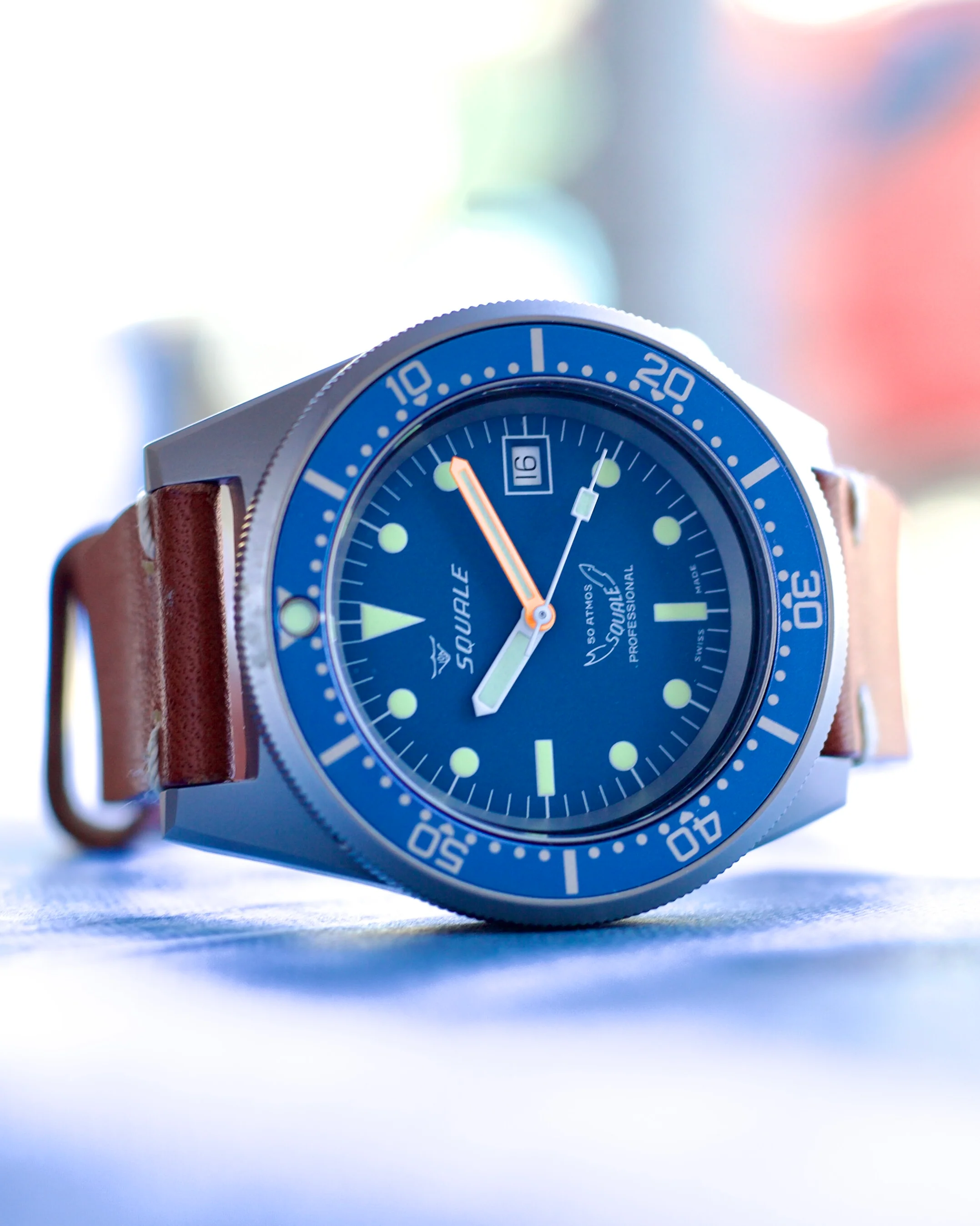 2024 SQUALE 1521 Blue Blasted Leather REF 1521BLUEBL.PC 42MM - Image 6